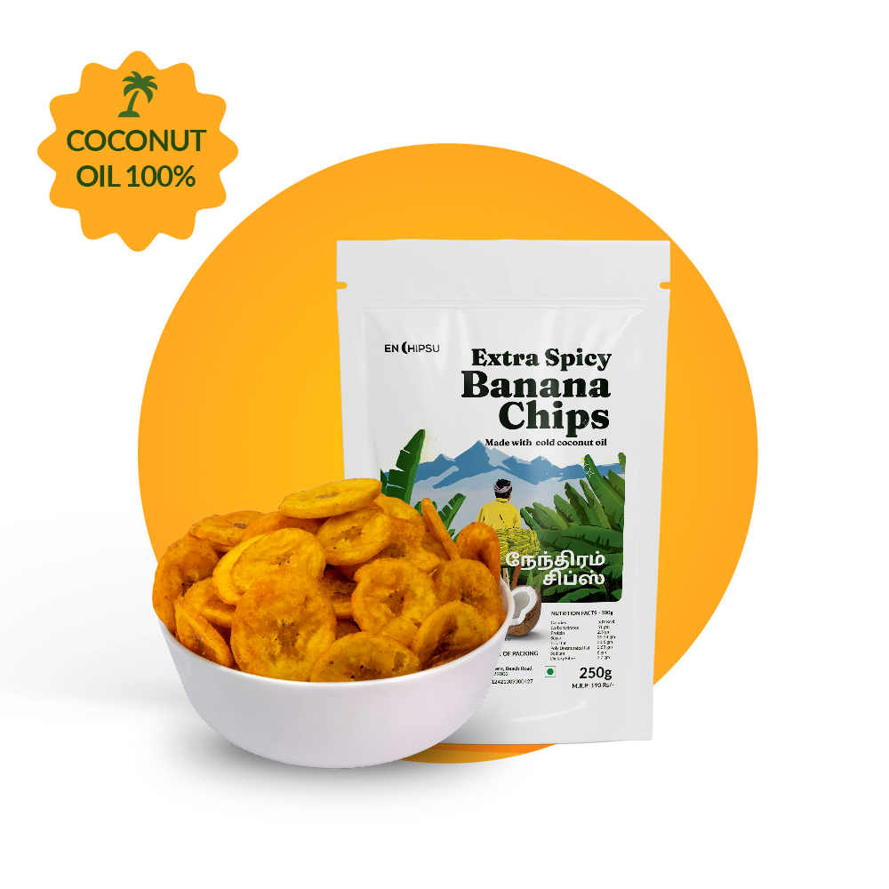 Coconut Oil Banana Chips - Extra Spicy Pepper
