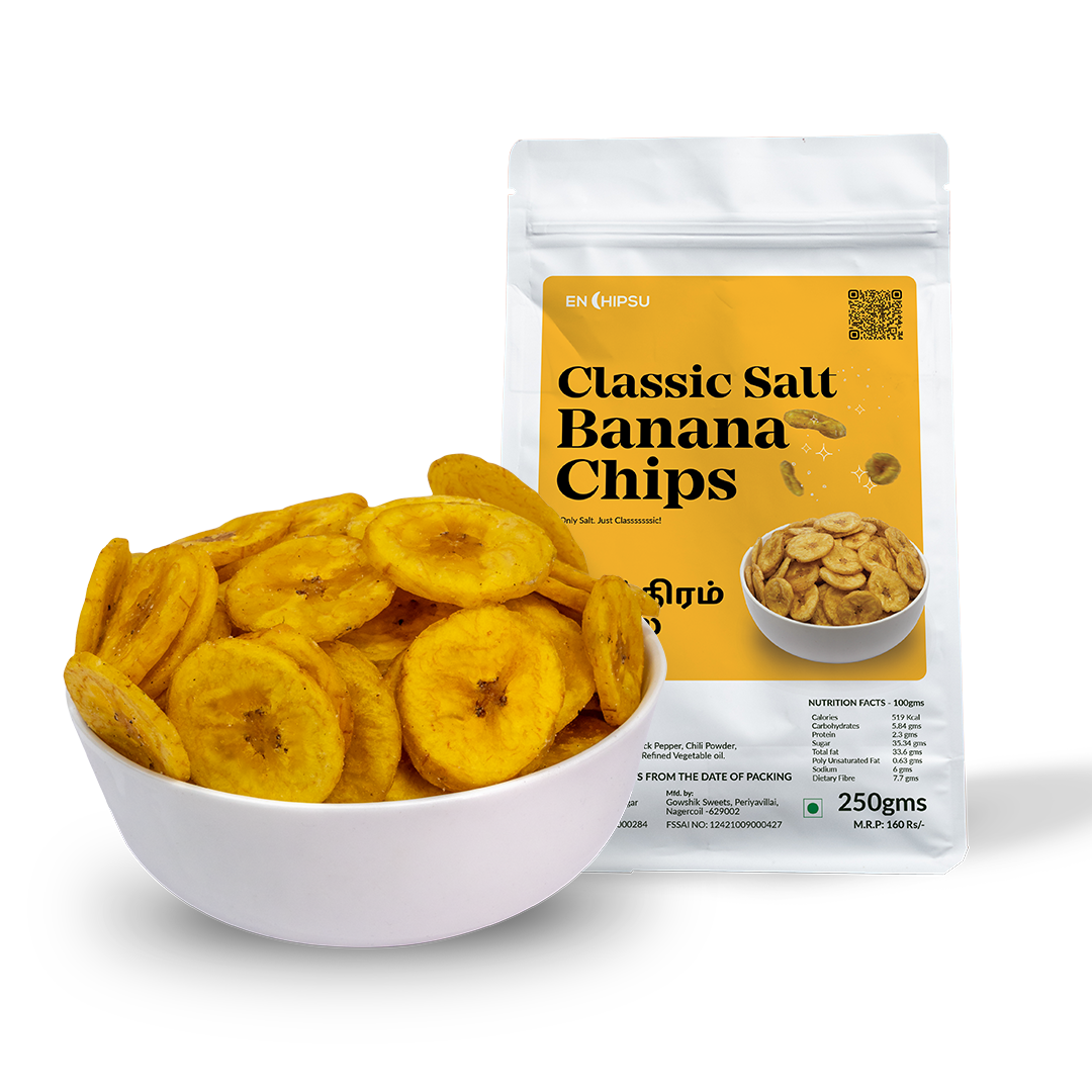 Combo : Peri peri Banana Chips 250gms + Classic salt Banana Chips 250gms