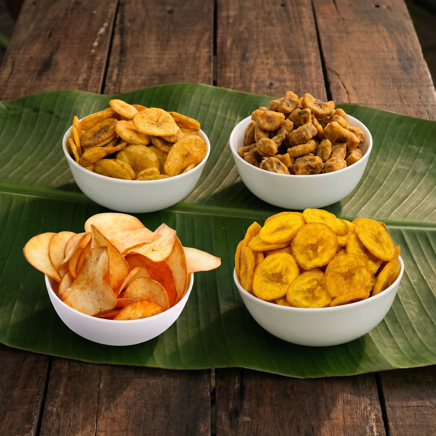 Nanjil Onam Combo - Coconut oil Banana Chips Salt + Spicy +Tapioca Chips + Upperi