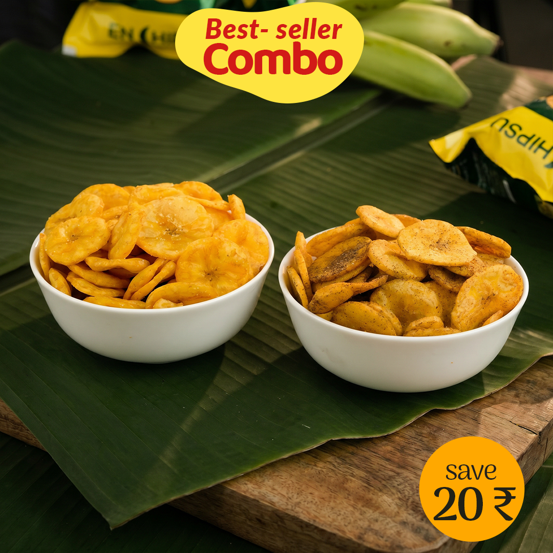 Classic Combo : Classic salt Banana Chips 250g + Spicy banana Chips 250g