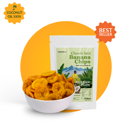 Coconut Oil Banana Chips -  Classic Salt