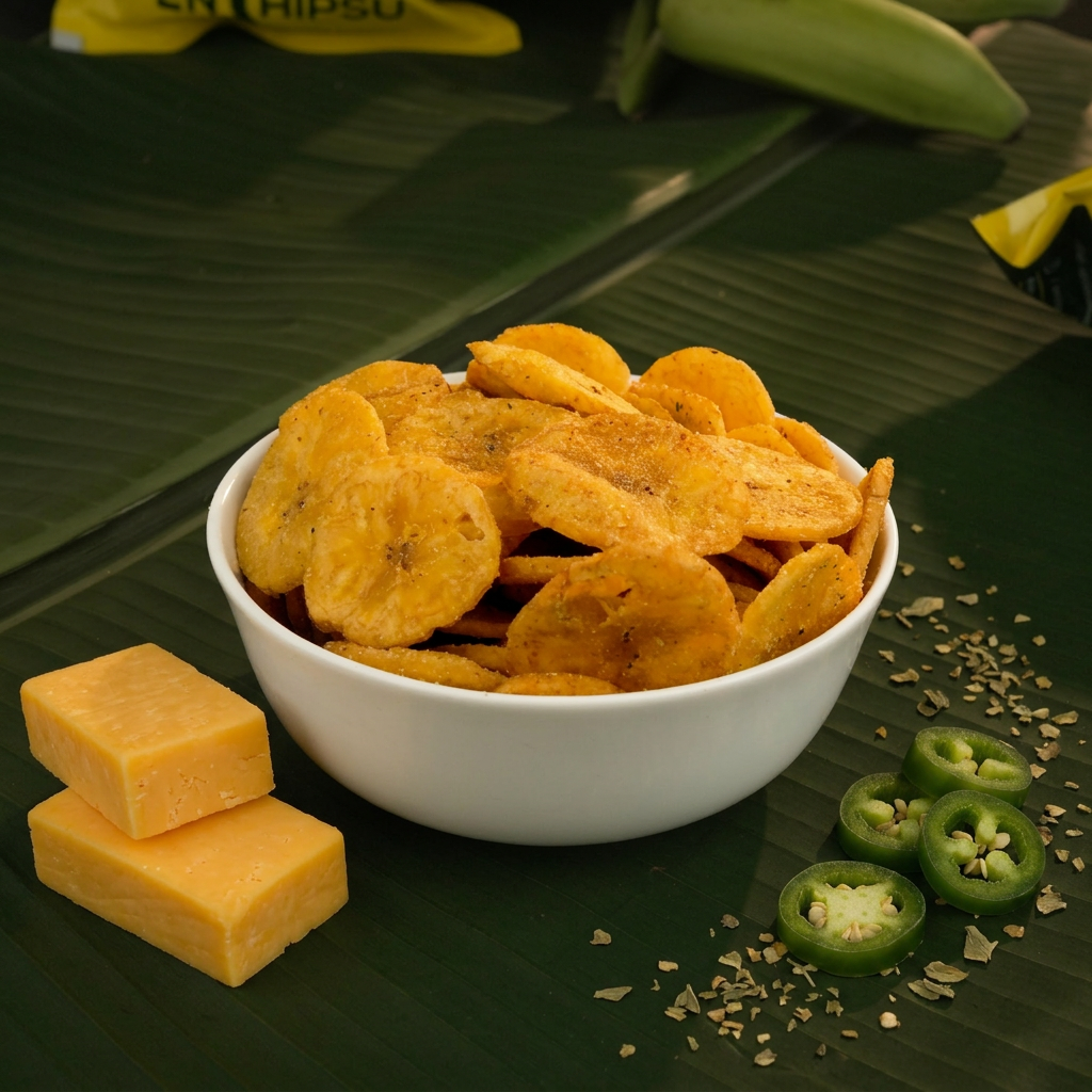 New Cheese Jalapeño Flavour - Banana Chips