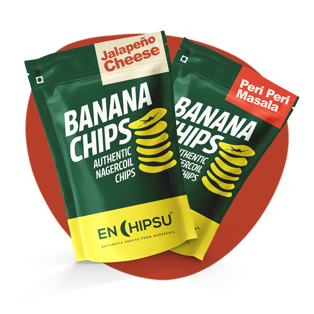 New addictions combo : Peri-Peri Banana Chips 250g + Cheese jalapeno Banana Chips 250g
