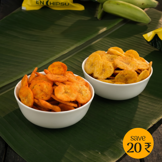 Combo : Peri-Peri Banana Chips 250g + Cheese jalapeno Banana Chips 250g