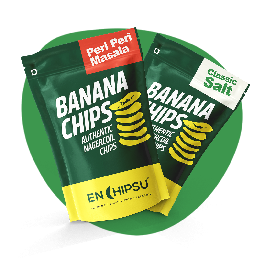 Combo : Peri peri Banana Chips 250g  + Classic salt Banana Chips 250g