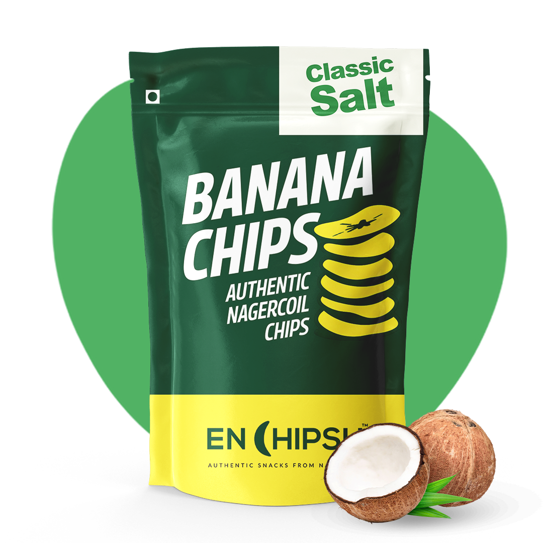 Coconut Oil Banana Chips -  Classic Salt